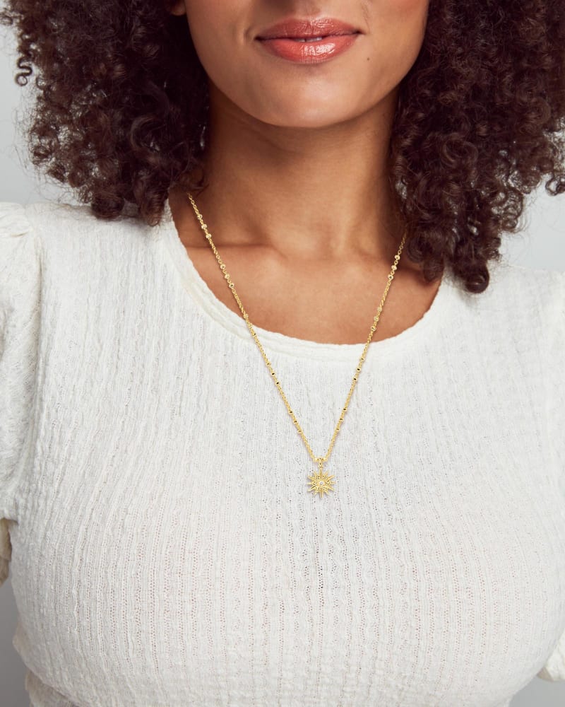 Star Charm Pendant Necklace in Gold image number 2